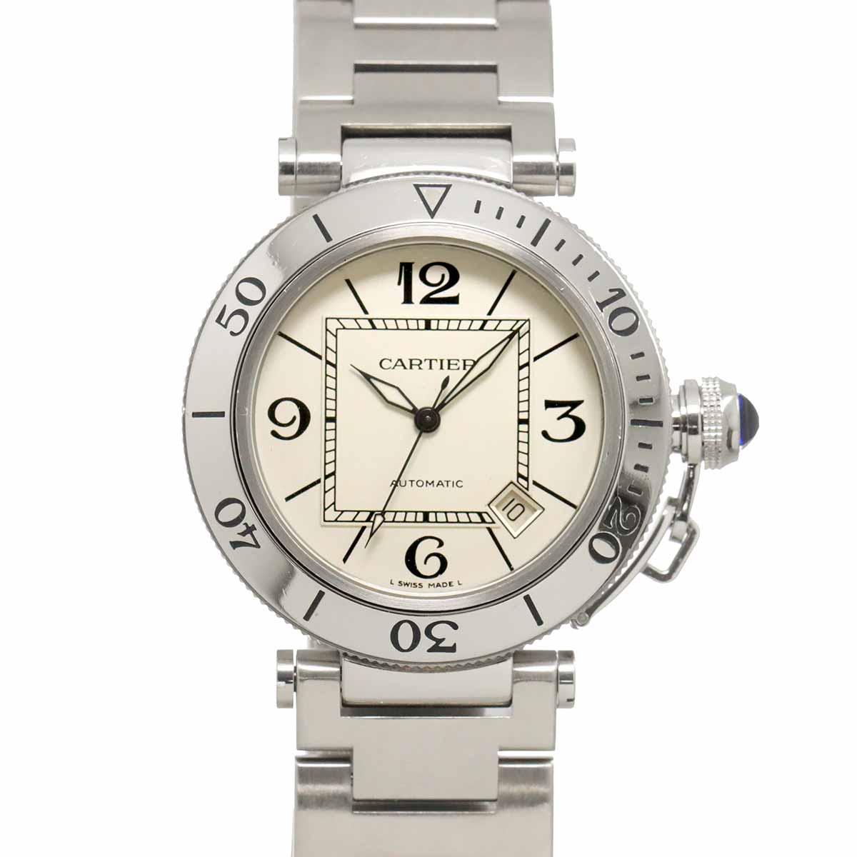Pasha Seatimer W31080M7 Automatic Date Silver Dial Mens Watch