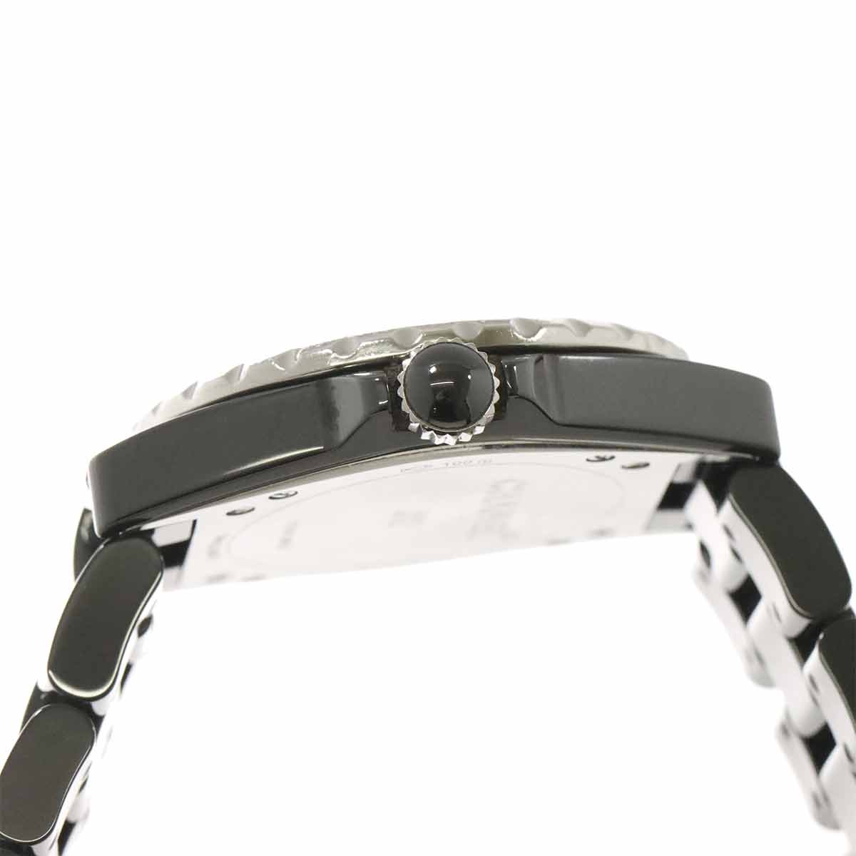 J12 365 H3840 Date Automatic Diamosd Black Dial Mens Watch