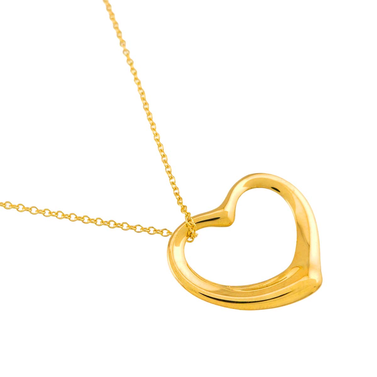 Open Heart Necklace 18K Yellow Gold 750