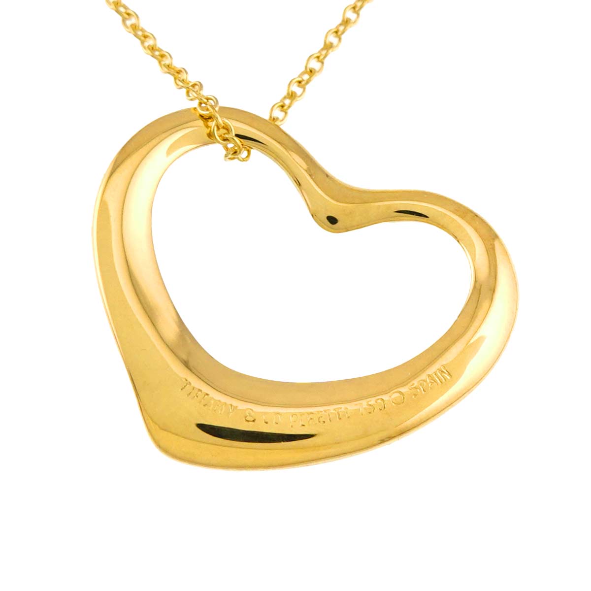 Open Heart Necklace 18K Yellow Gold 750