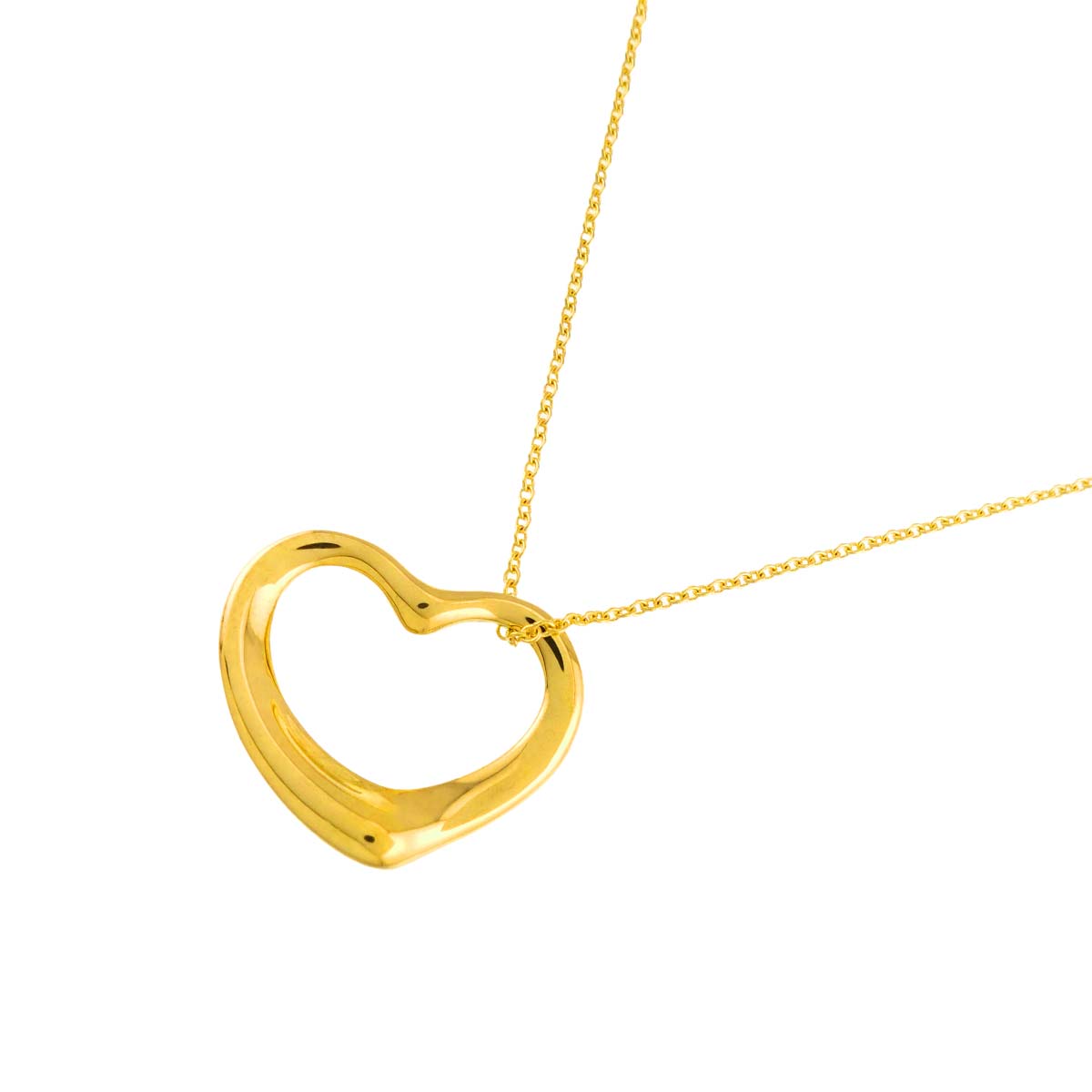 Open Heart Necklace 18K Yellow Gold 750