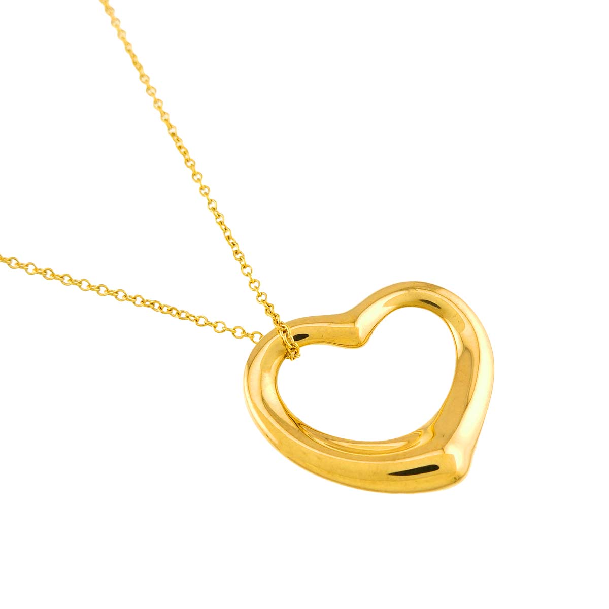 Open Heart Necklace 18K Yellow Gold 750