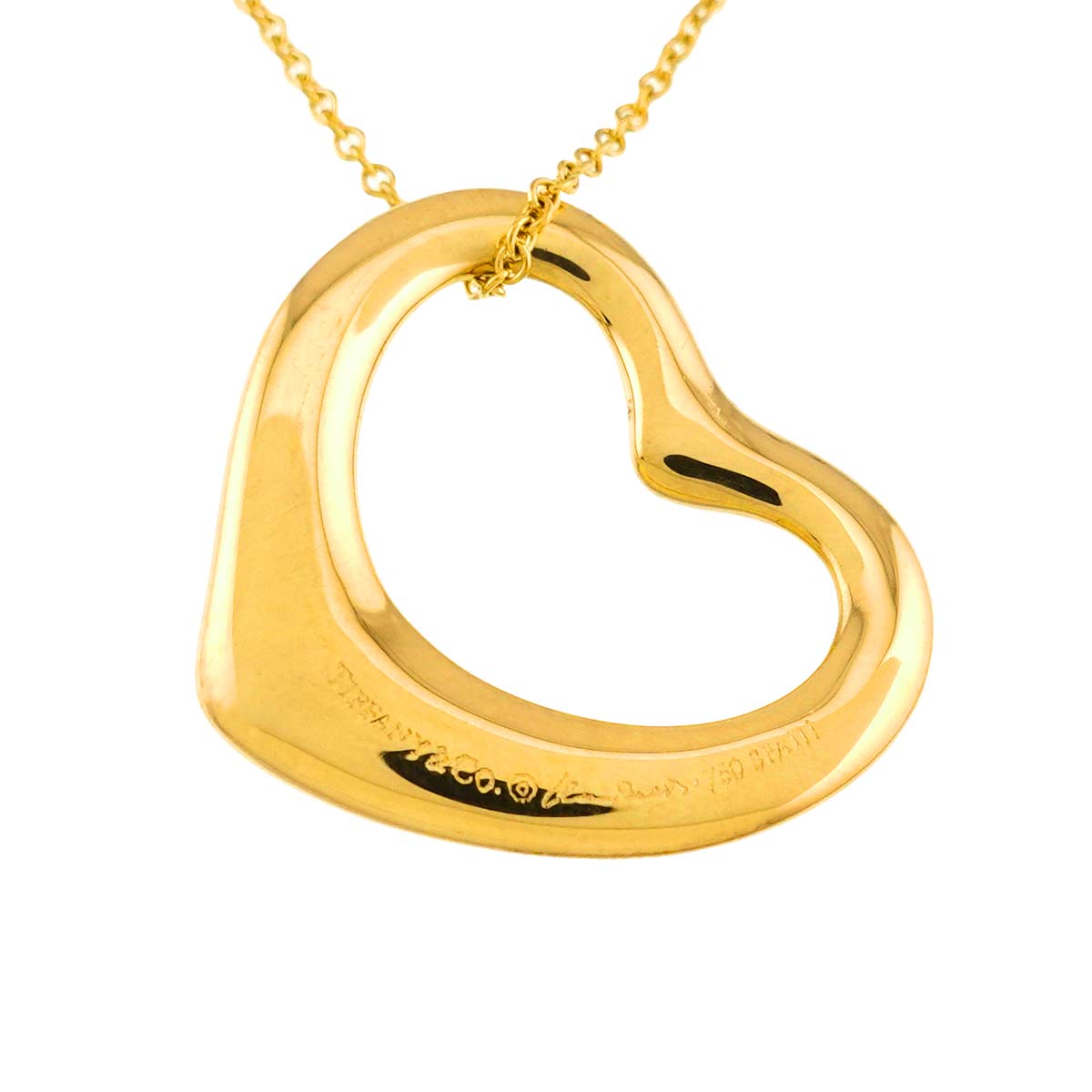 Open Heart Necklace 18K Yellow Gold 750