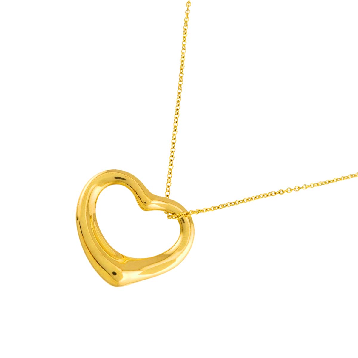Open Heart Necklace 18K Yellow Gold 750