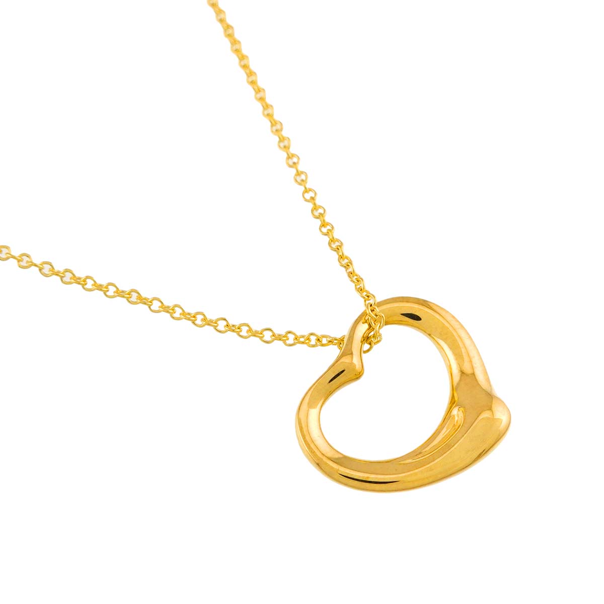 Open Heart Necklace 18K Yellow Gold 750