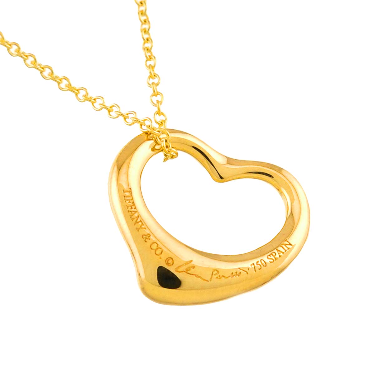 Open Heart Necklace 18K Yellow Gold 750