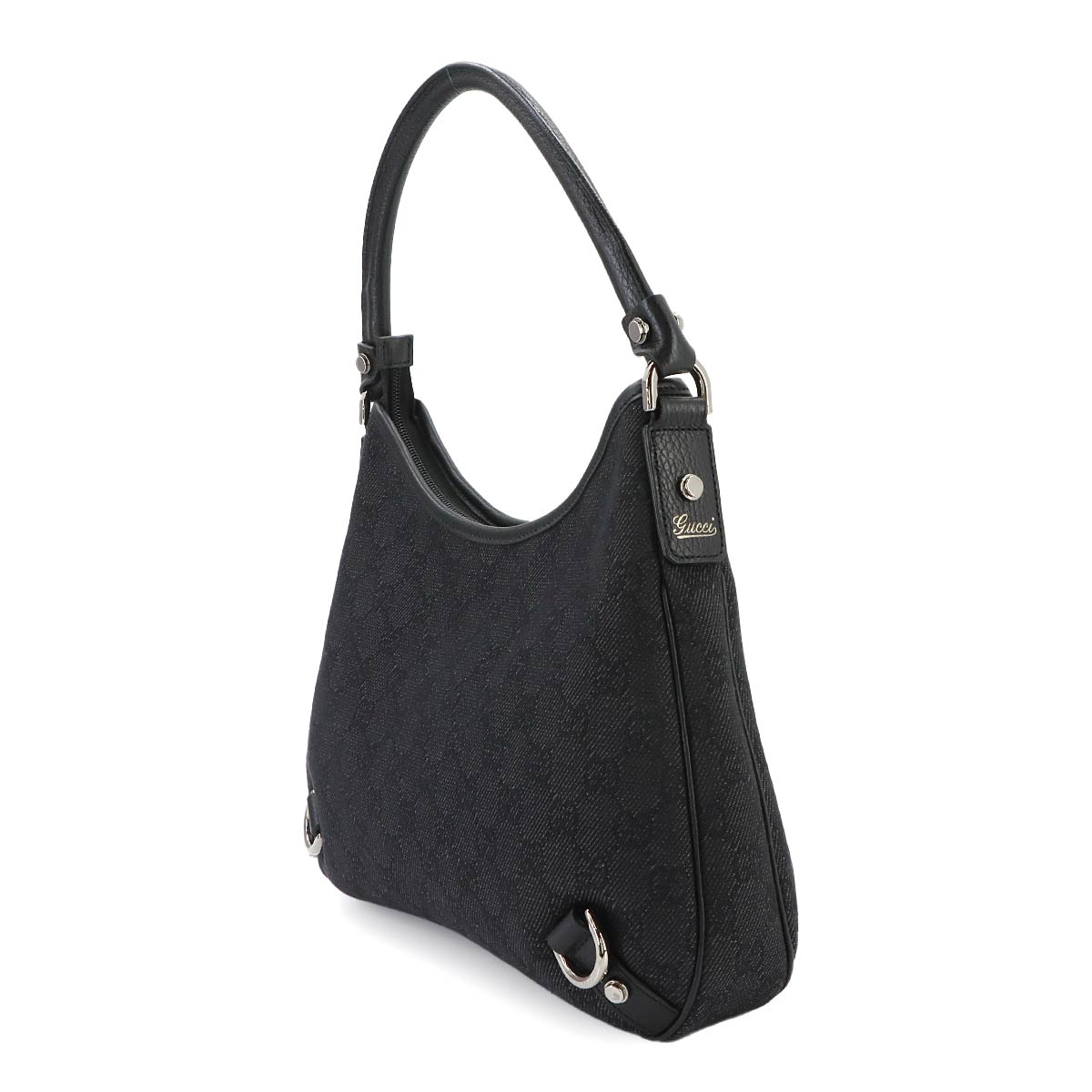 Abbey One Shoulder Bag GG Canvas Leather Black 268637