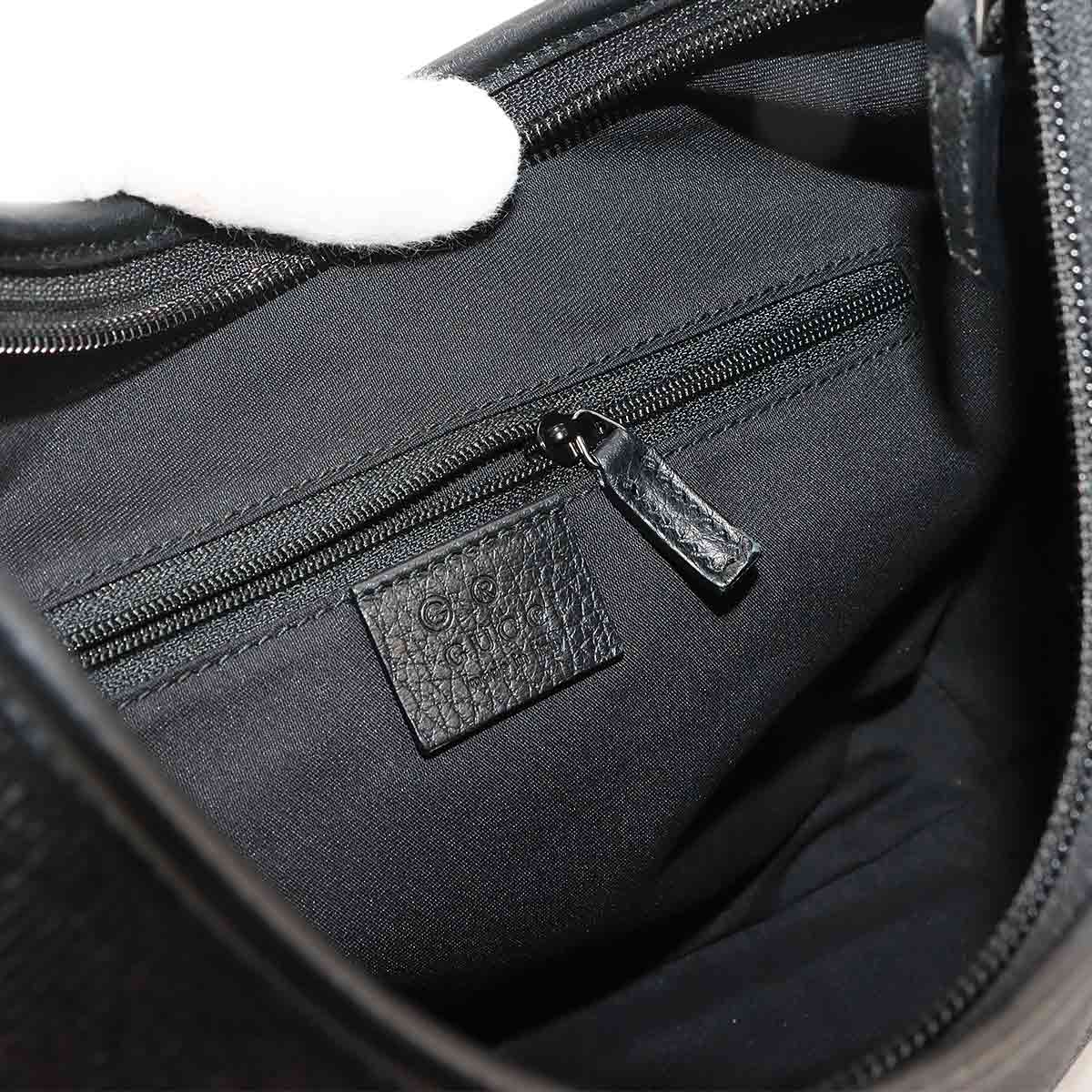 Abbey One Shoulder Bag GG Canvas Leather Black 268637