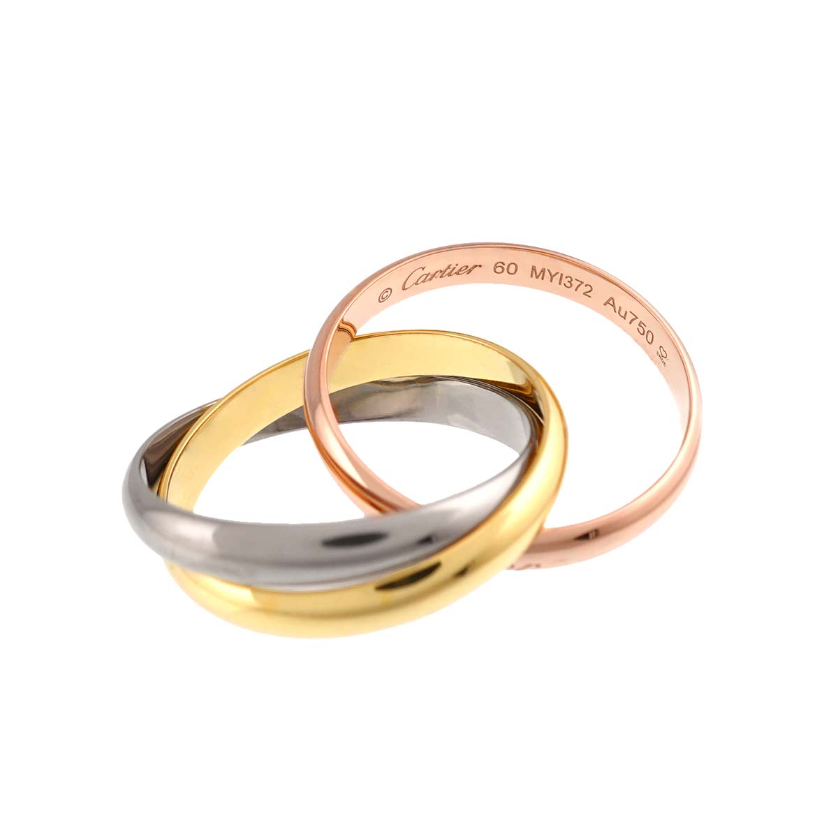 Trinity MM Ring 18K YG WG PG 750 Size51 8.75-9(US)