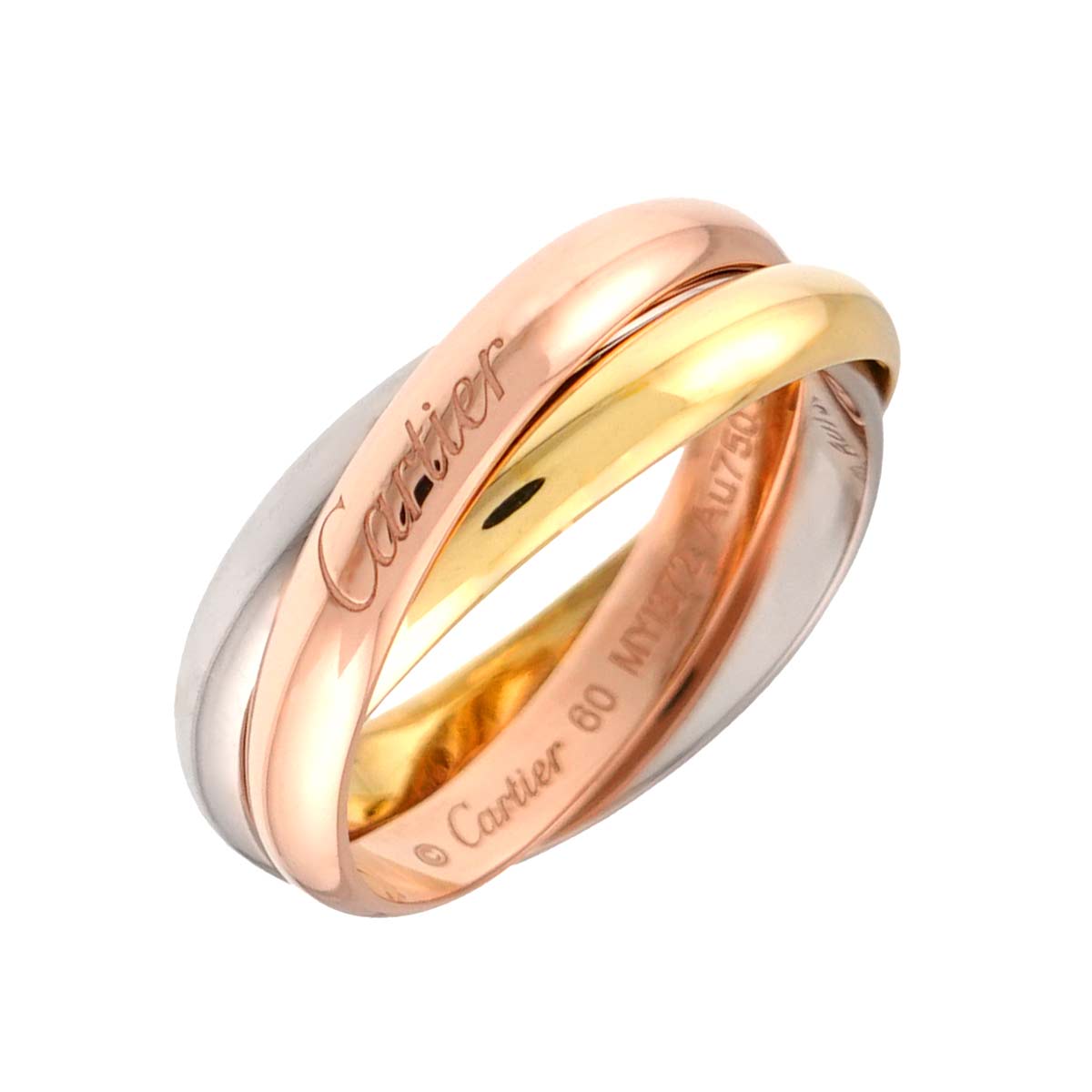 Trinity MM Ring 18K YG WG PG 750 Size51 8.75-9(US)