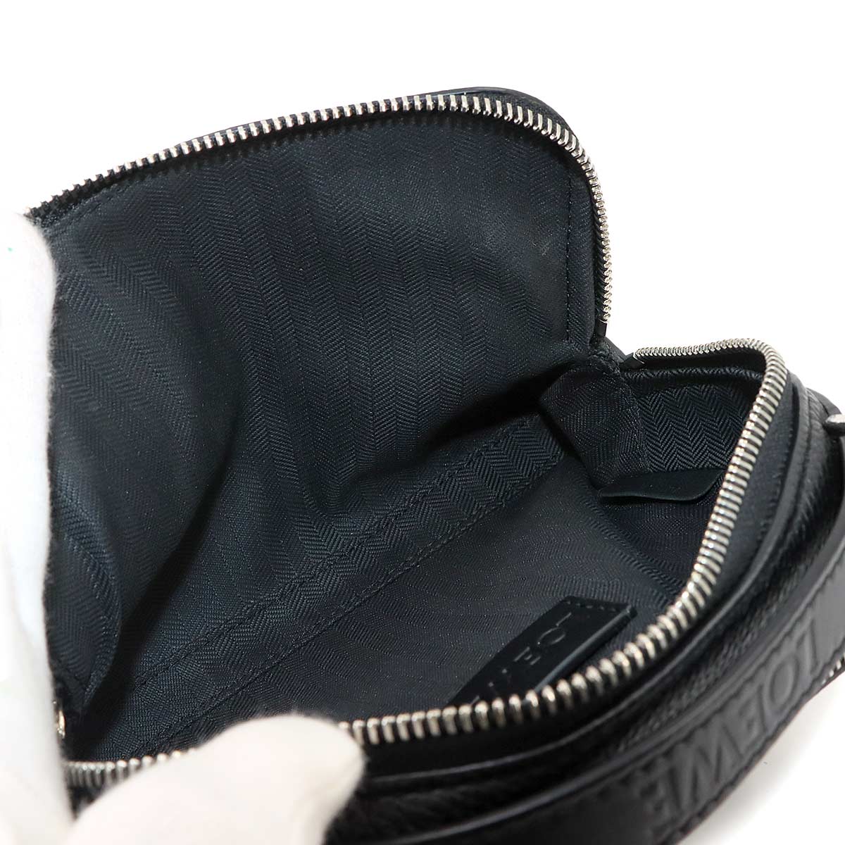 Mini Crossbody Camera Bag Hand Shoulder Bag Leather Black Anagram