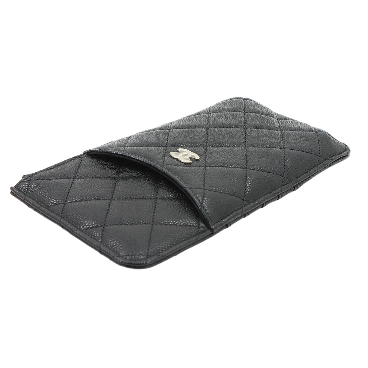 Matelasse Pouch Leather Black AP0225 Purse