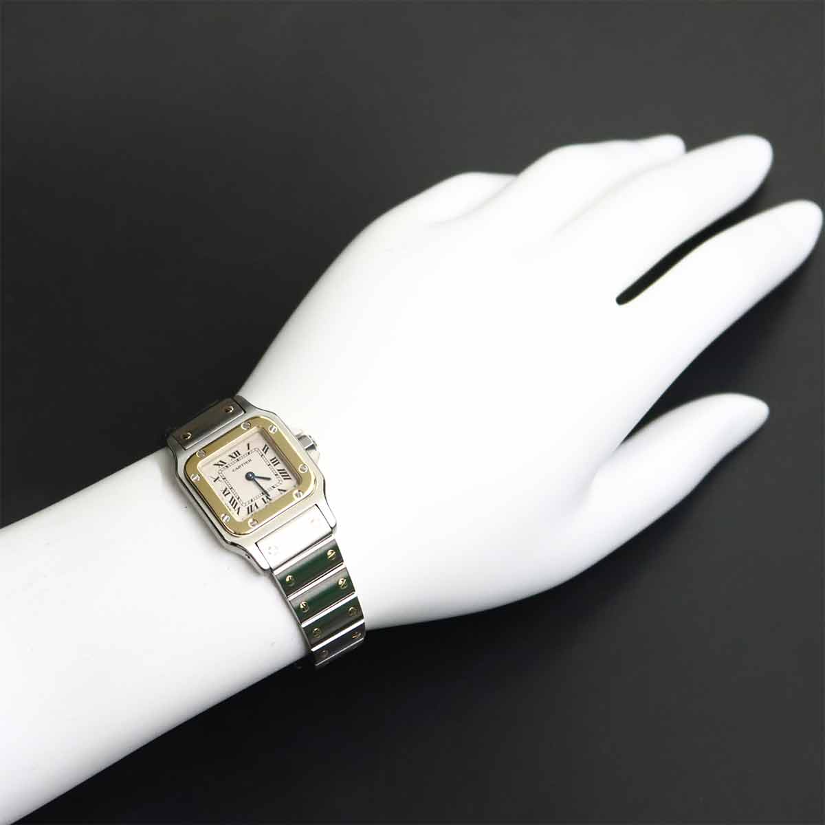 Santos Galbee W20012C4 750 YG Cream Dial Ladies Watch