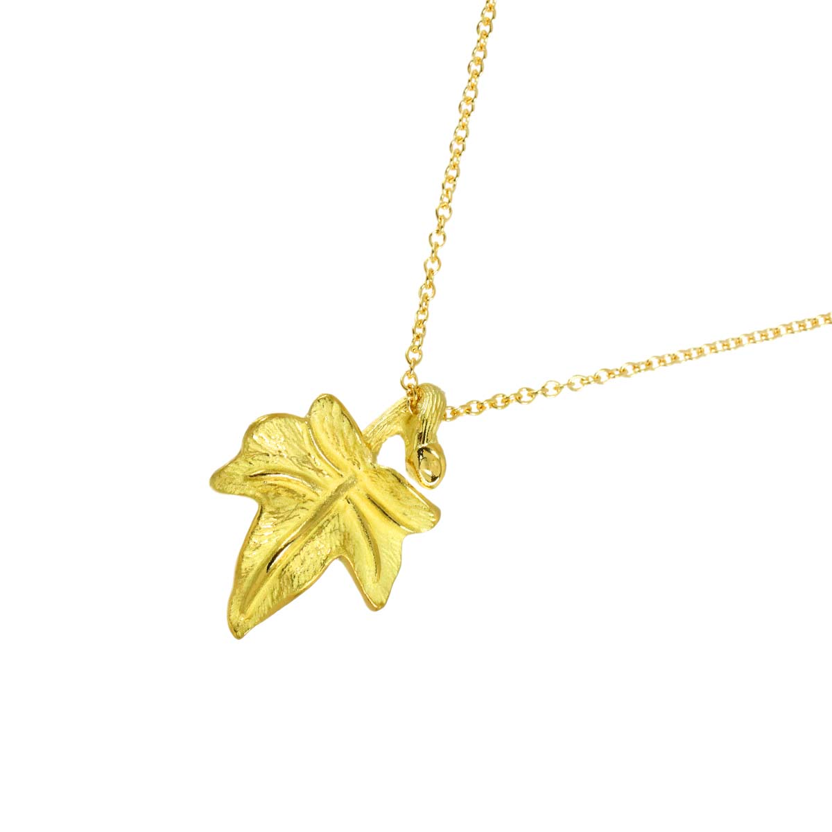 Leaf Motif Necklace 18K Yellow Gold 750