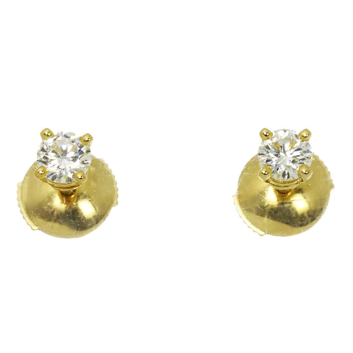 Diamond Approximately 0.48ct Earrings Pierced 18K YG 750