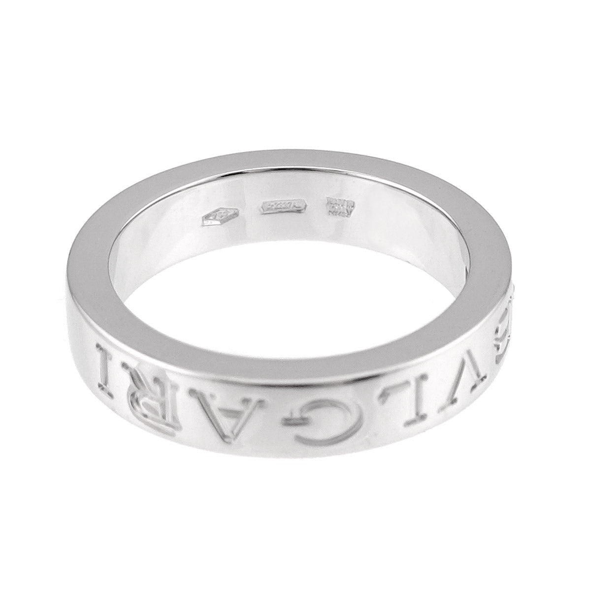 Double Logo Diamond Ring 18K White Gold 750 4.5-4.75(US)