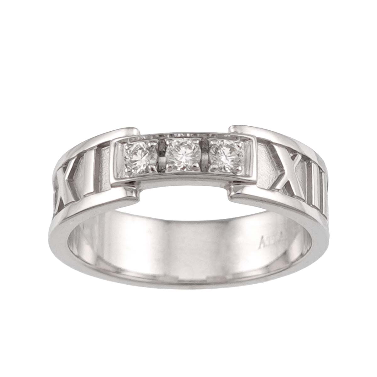 Atlas Diamond Ring 18K White Gold 750 size5.75-6(US)