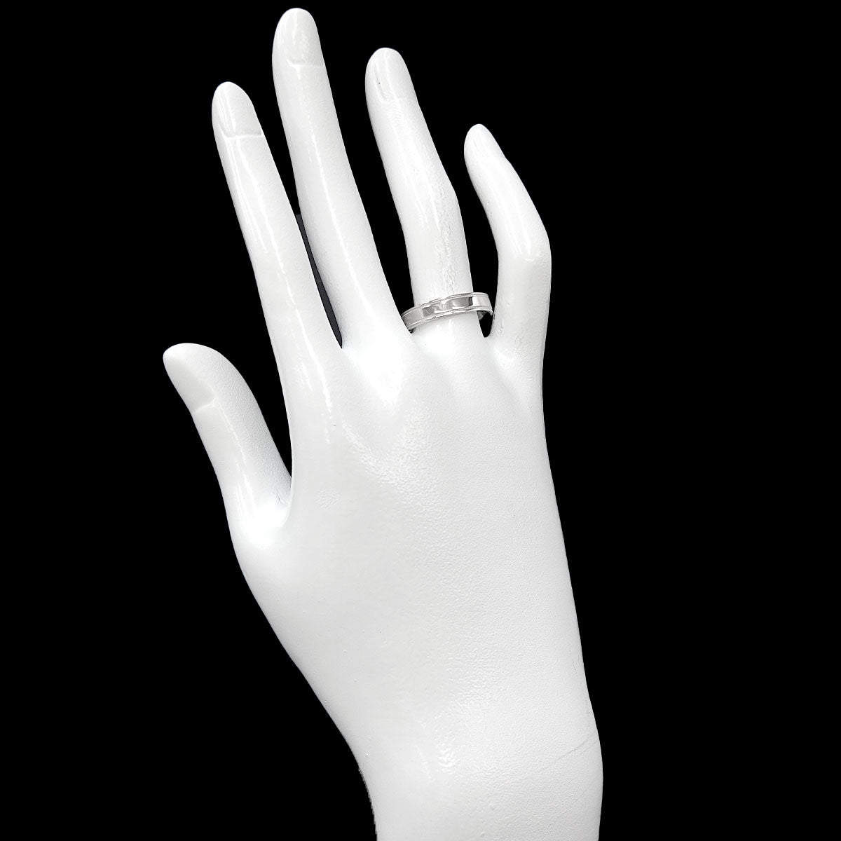 Double Milgrain Ring Platinum Size6.75(US)