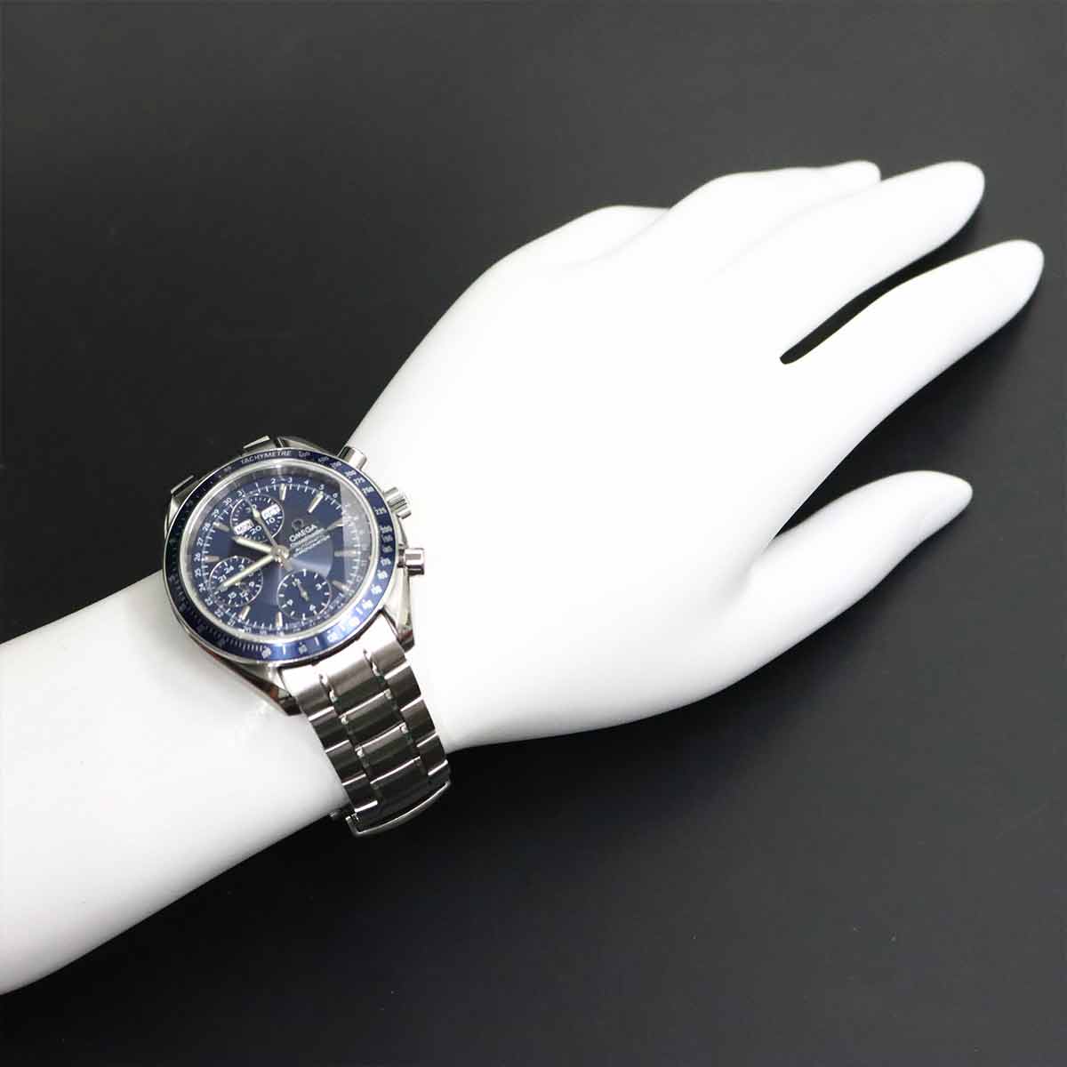 Speedmaster Triple Calendar 3222.80 Automatic Blue Dial Mens