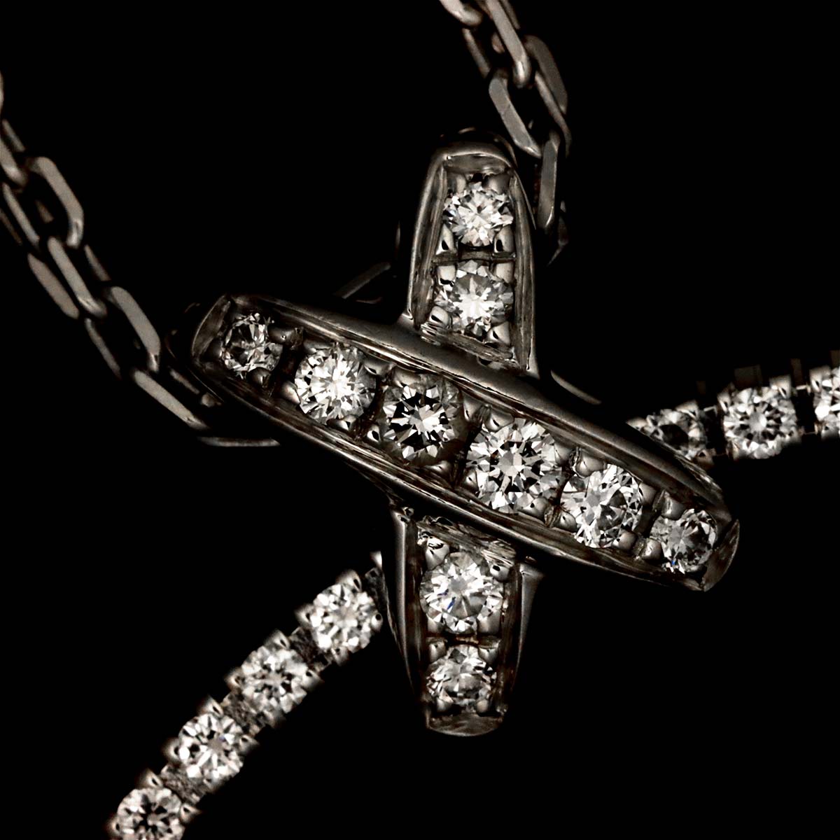 Liens de Diamond Necklace 18K WG White Gold 750