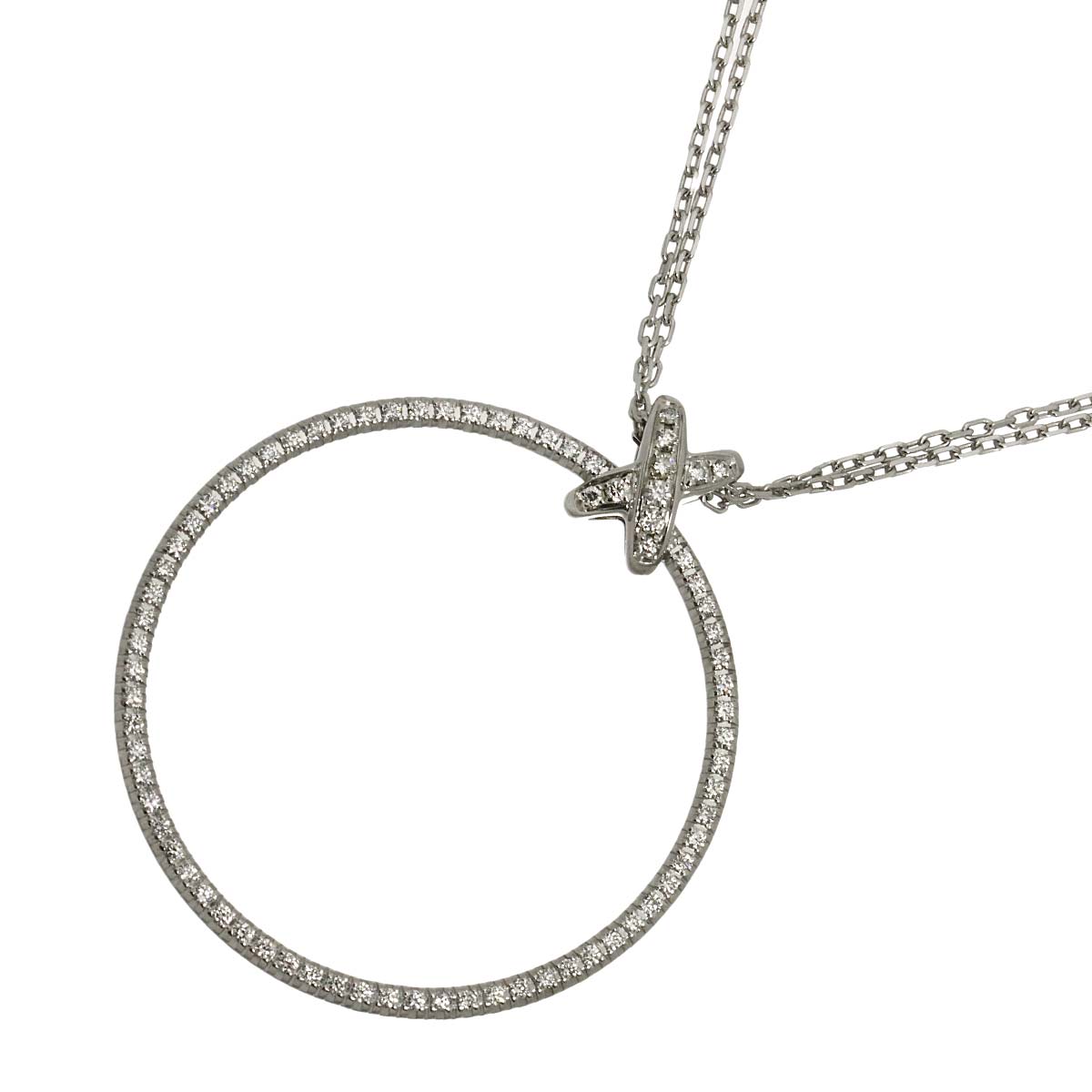 Liens de Diamond Necklace 18K WG White Gold 750