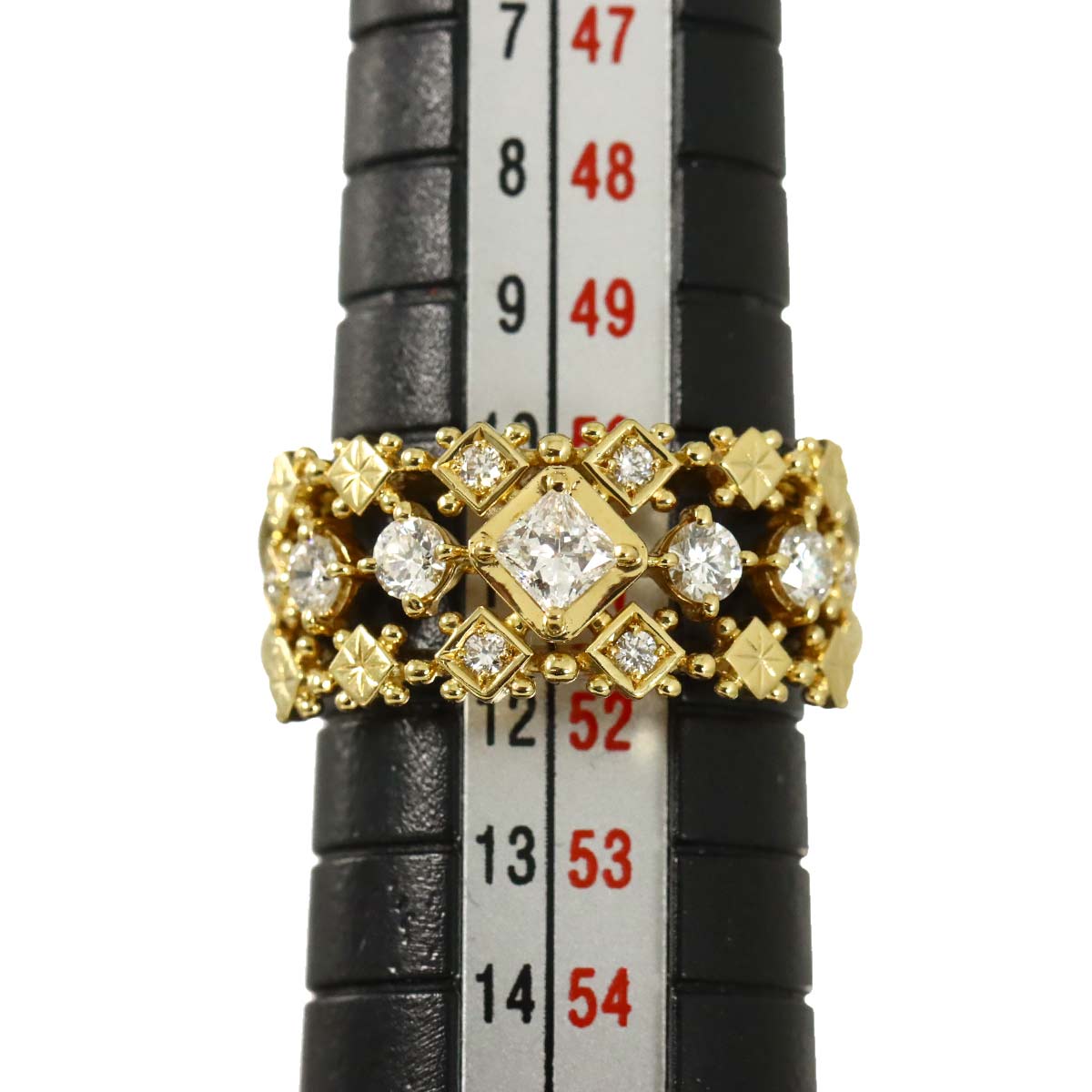 Diamond 0.56ct Ring 18K YG 750 Size5.5-5.75(US)