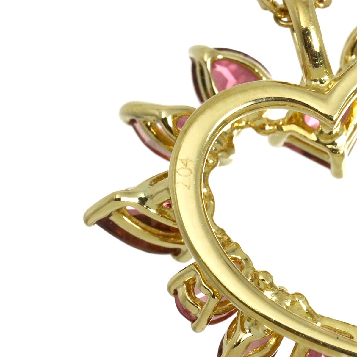 Tourmaline 2.04ct Necklace K18 Yellow Gold 750