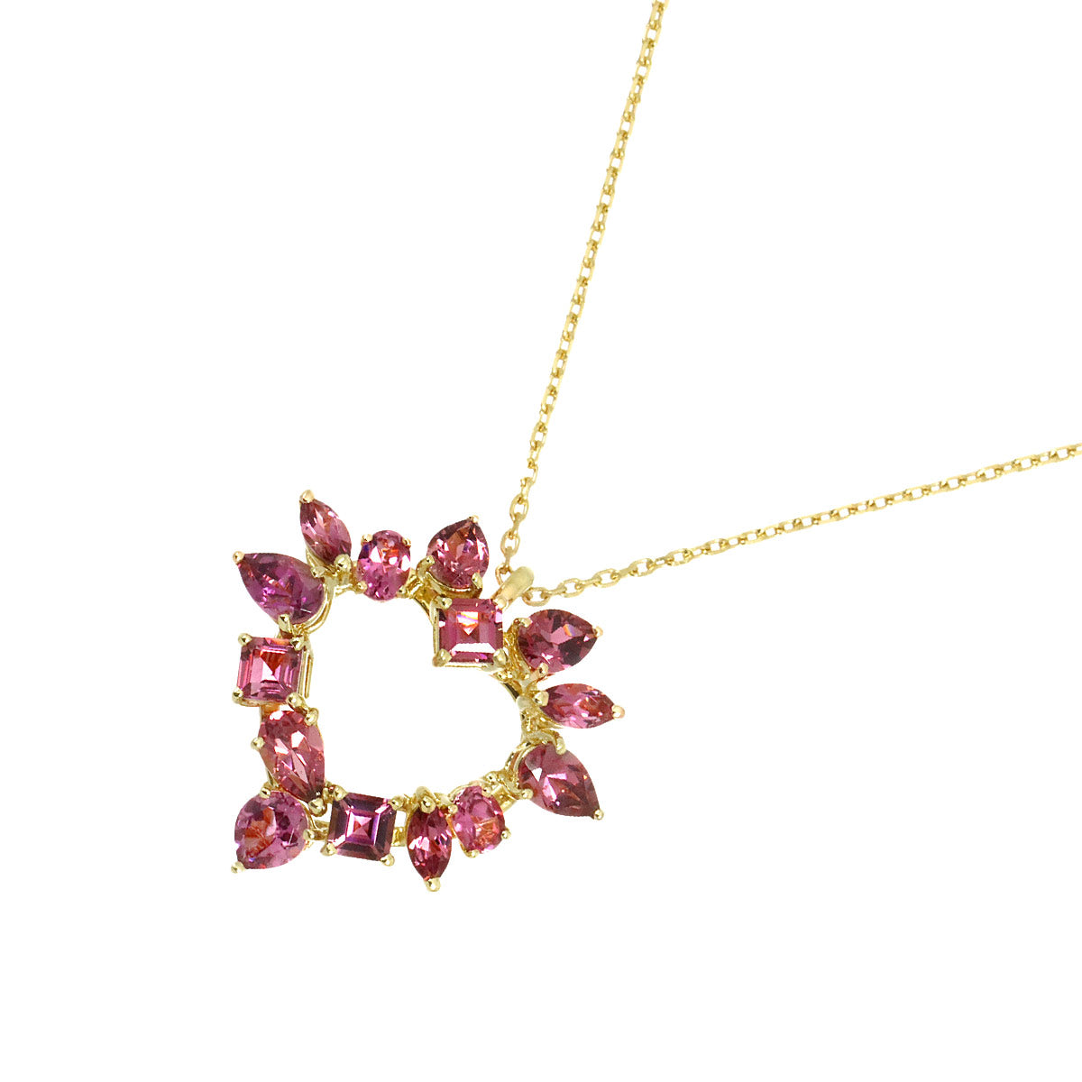 Tourmaline 2.04ct Necklace K18 Yellow Gold 750