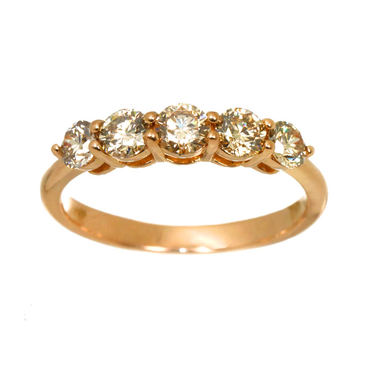 Diamond 1.00ct Ring 18K PG Pink Gold 750 Size7.75-8(US)