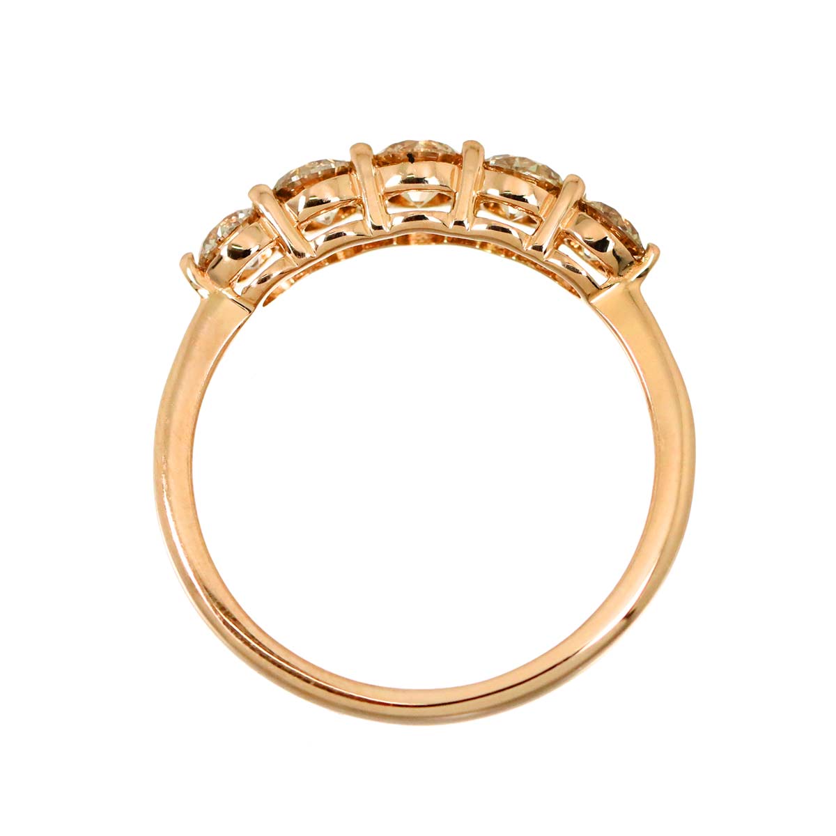 Diamond 1.00ct Ring 18K PG Pink Gold 750 Size7.75-8(US)