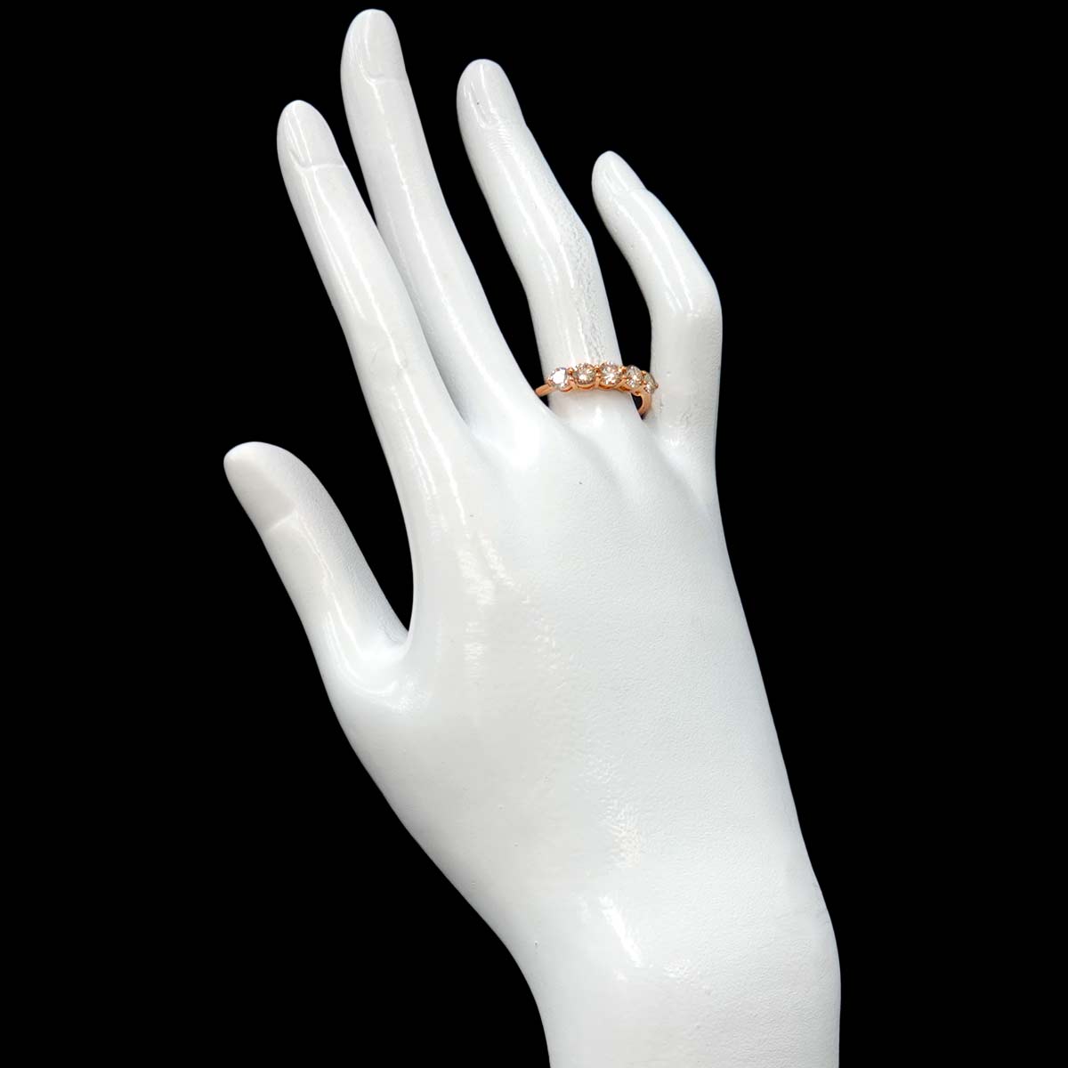 Diamond 1.00ct Ring 18K PG Pink Gold 750 Size7.75-8(US)