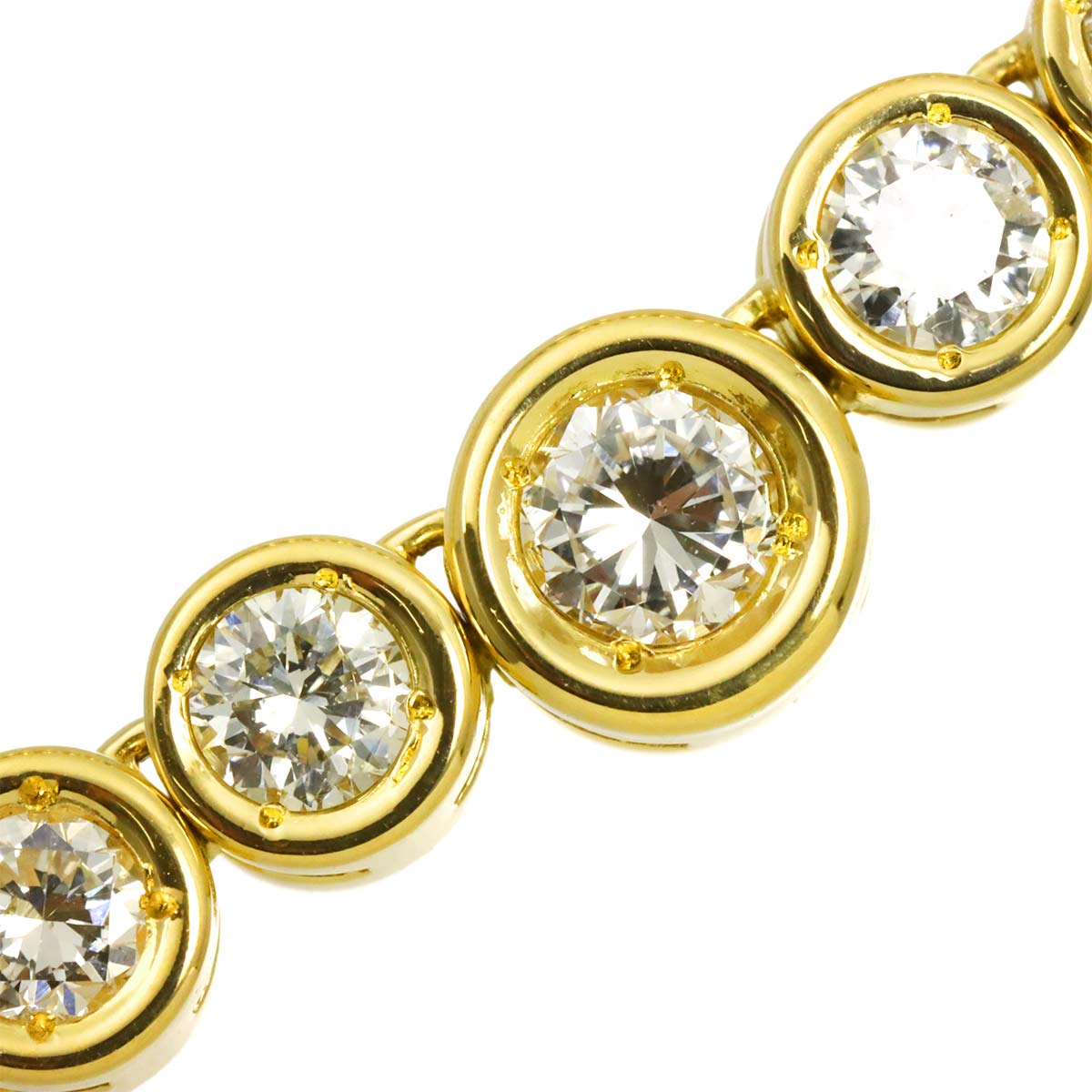 Diamond 3.00ct Necklace 18K YG Yellow Gold 750