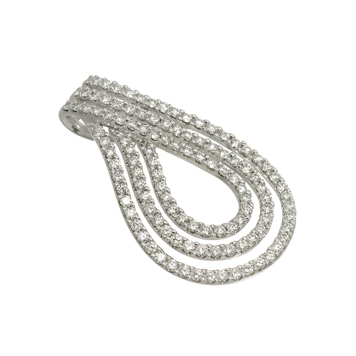 Diamond 2.36ct Pendant Top K18 WG 750