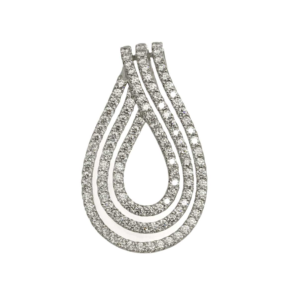 Diamond 2.36ct Pendant Top K18 WG 750