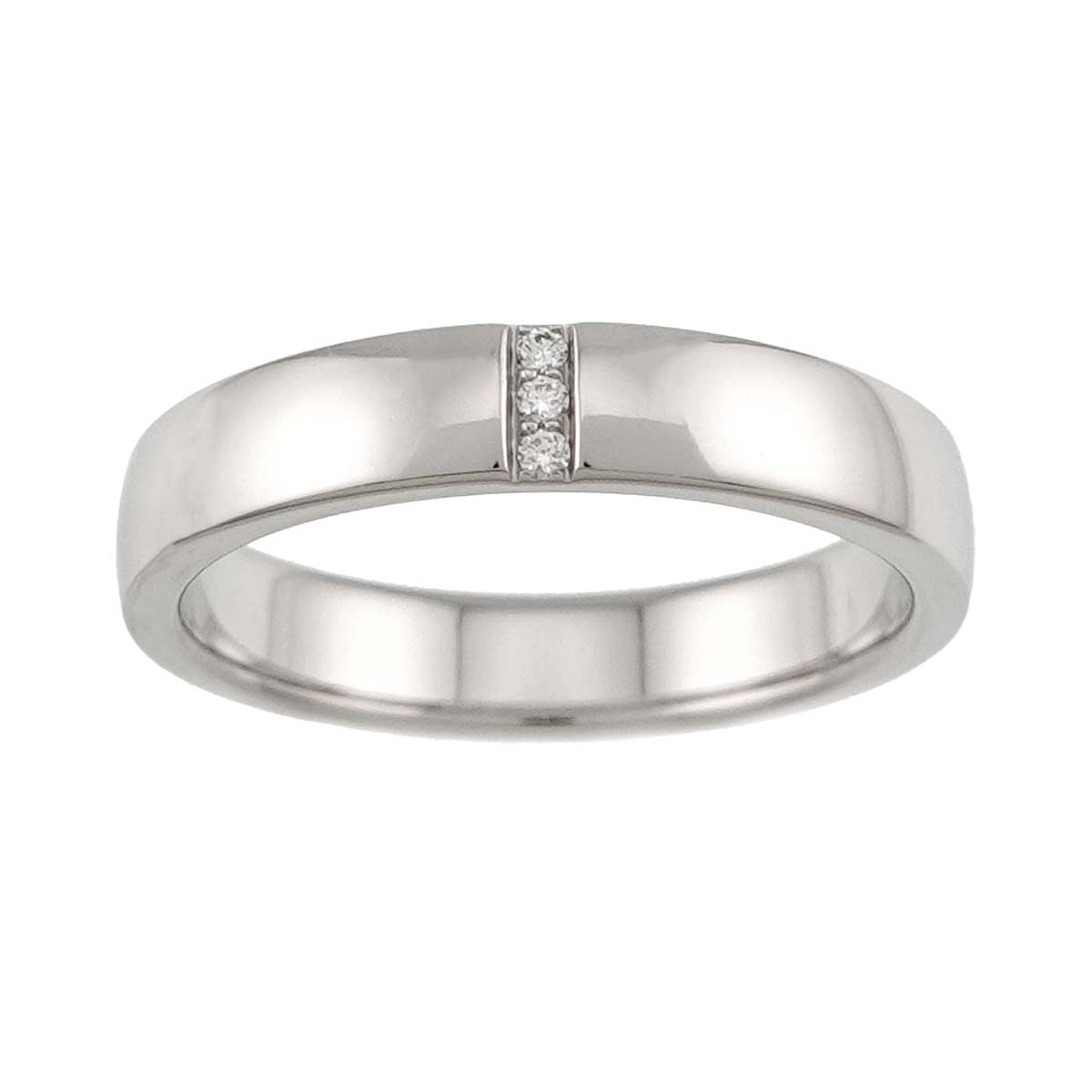 Three stone Diamond Ring Pt Platinum size8.25-8.75(US)
