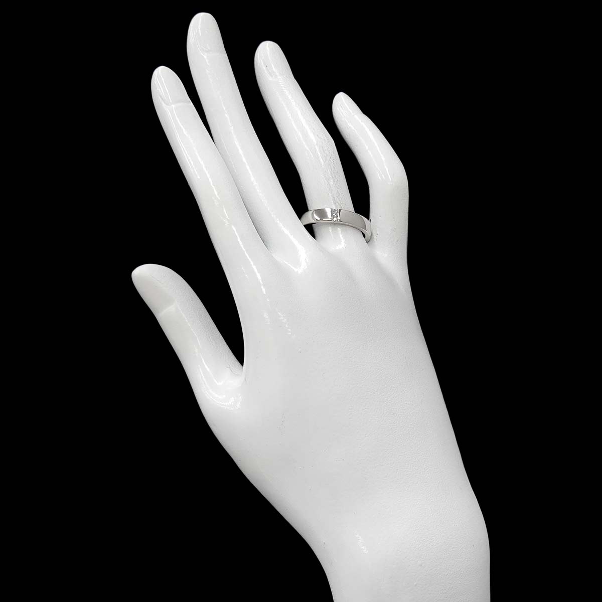 Three stone Diamond Ring Pt Platinum size8.25-8.75(US)