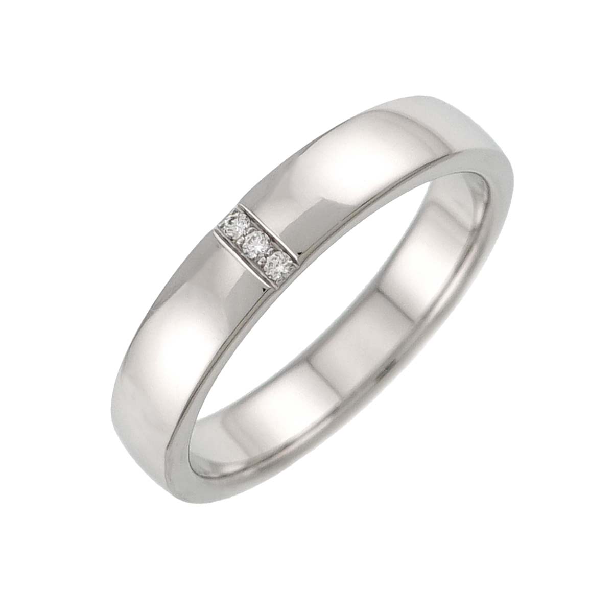 Three stone Diamond Ring Pt Platinum size8.25-8.75(US)
