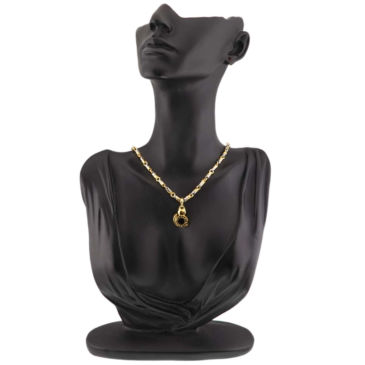 BVLGARI BVLGARI Onyx Necklace 18K YG 750 SS