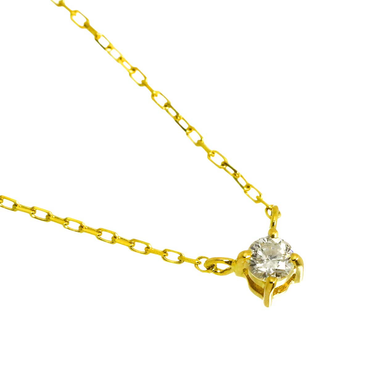 Diamond 0.05ct Necklace 18K Yellow Gold 750