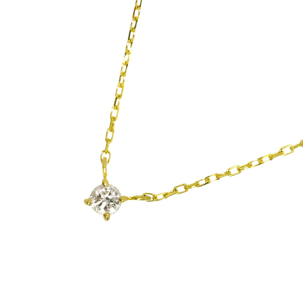 Diamond 0.05ct Necklace 18K Yellow Gold 750