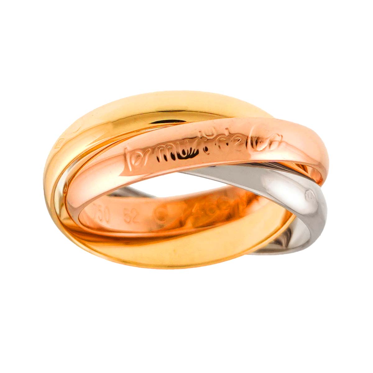 Trinity MM Ring 18K YG WG PG 750 Size52 5.75-6(US)