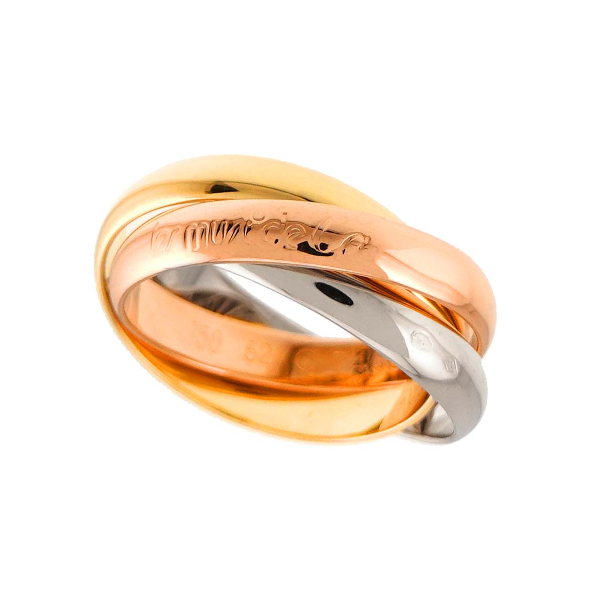 Trinity MM Ring 18K YG WG PG 750 Size52 5.75-6(US)