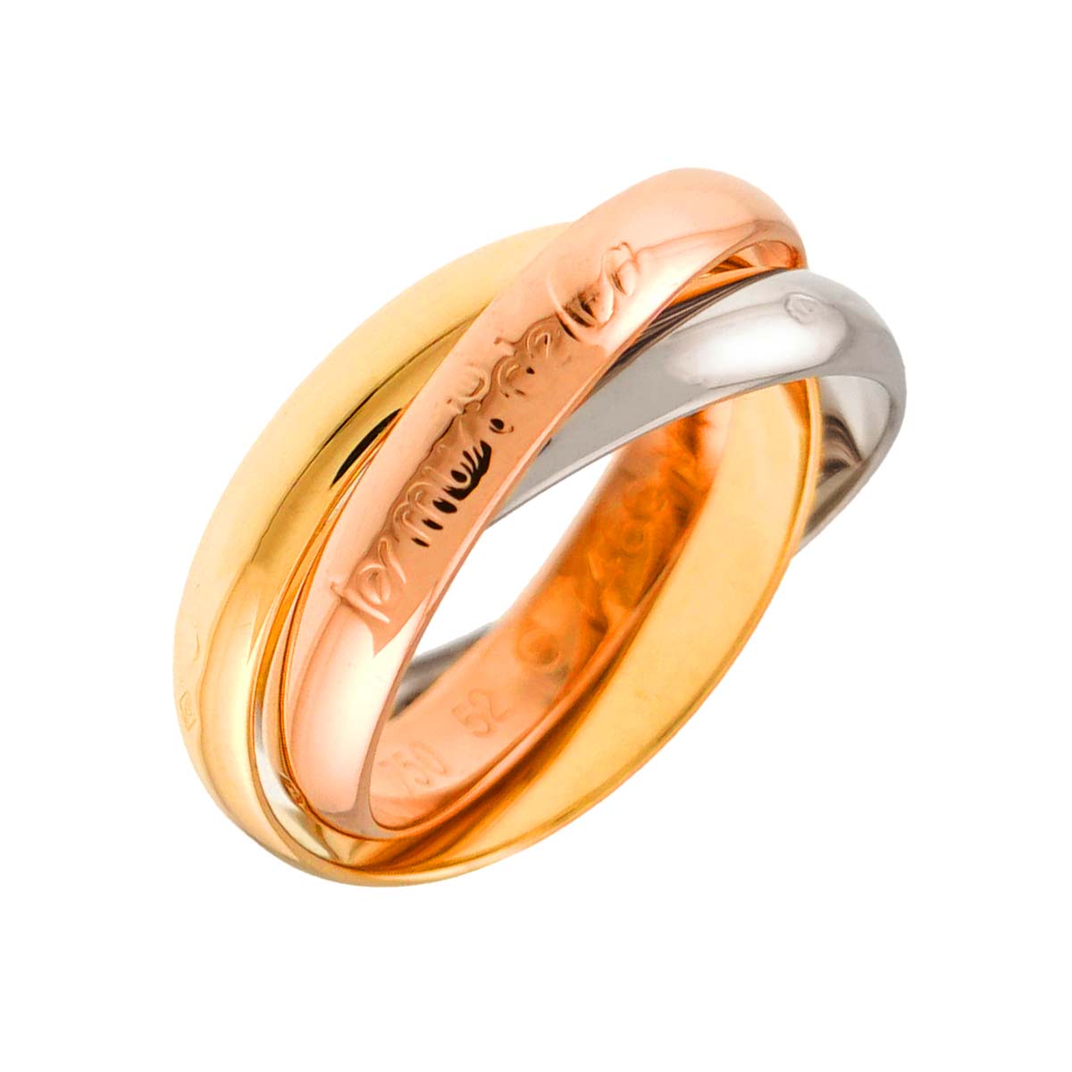 Trinity MM Ring 18K YG WG PG 750 Size52 5.75-6(US)