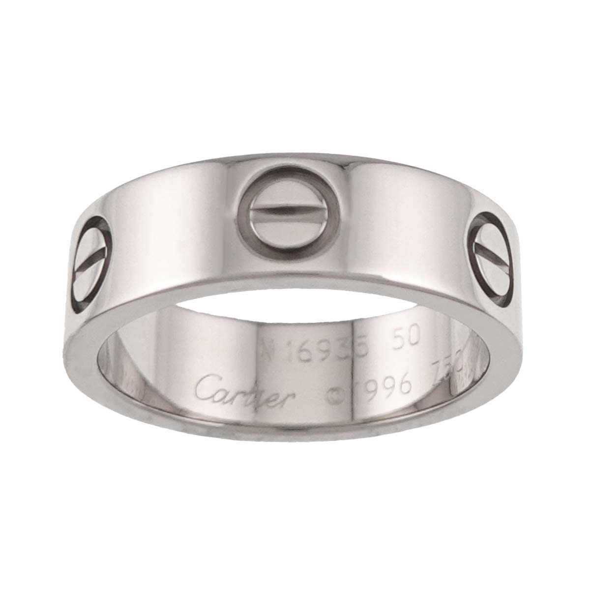 Love Ring 18K White Gold 750 size50 4.75-5(US)