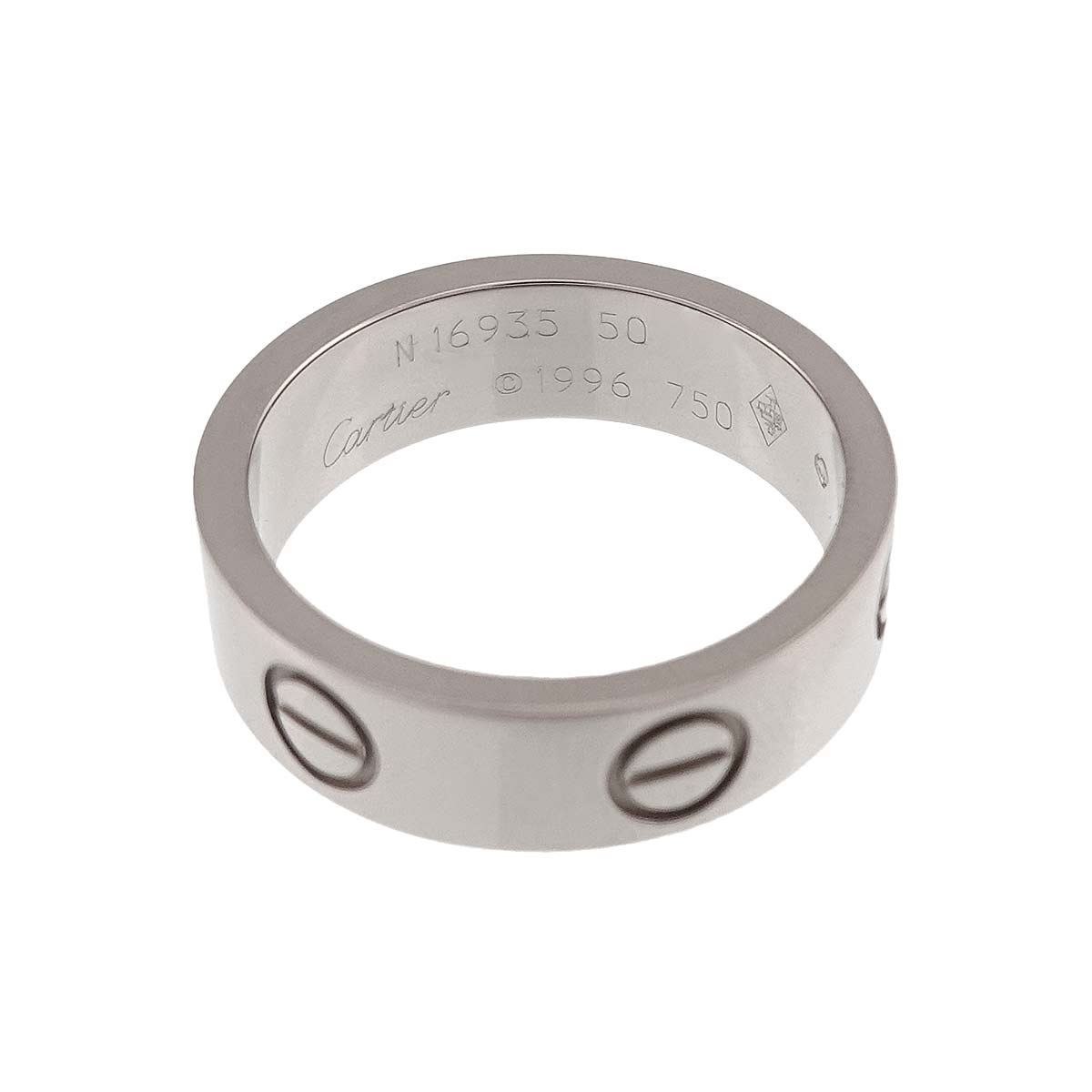 Love Ring 18K White Gold 750 size50 4.75-5(US)