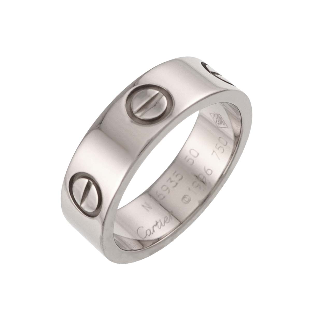 Love Ring 18K White Gold 750 size50 4.75-5(US)