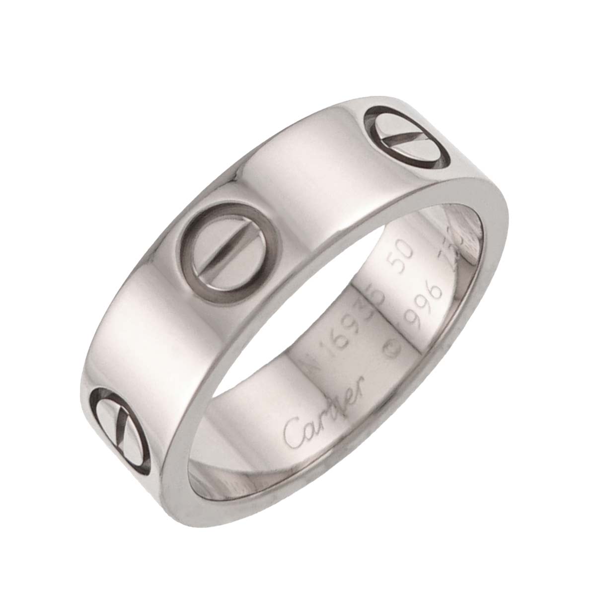 Love Ring 18K White Gold 750 size50 4.75-5(US)