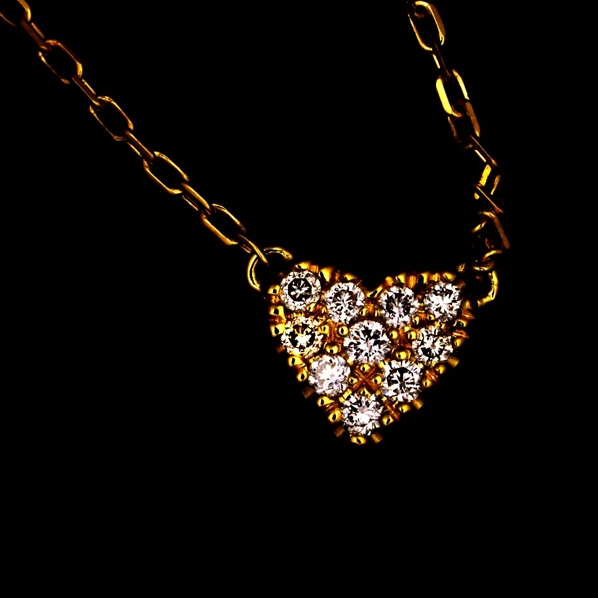 Diamond 0.06ct Necklace 18K Yellow Gold 750