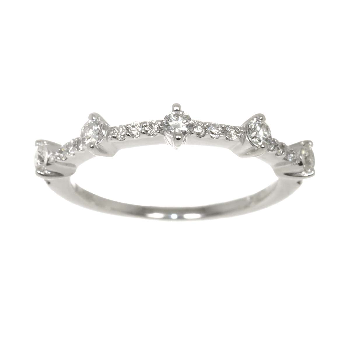 Diamond 0.31ct Ring 18K WG 750 Size4.5(US)