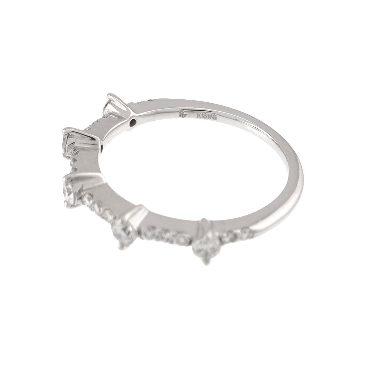 Diamond 0.31ct Ring 18K WG 750 Size4.5(US)